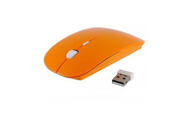 MOUSE LARANJA SEM FIO